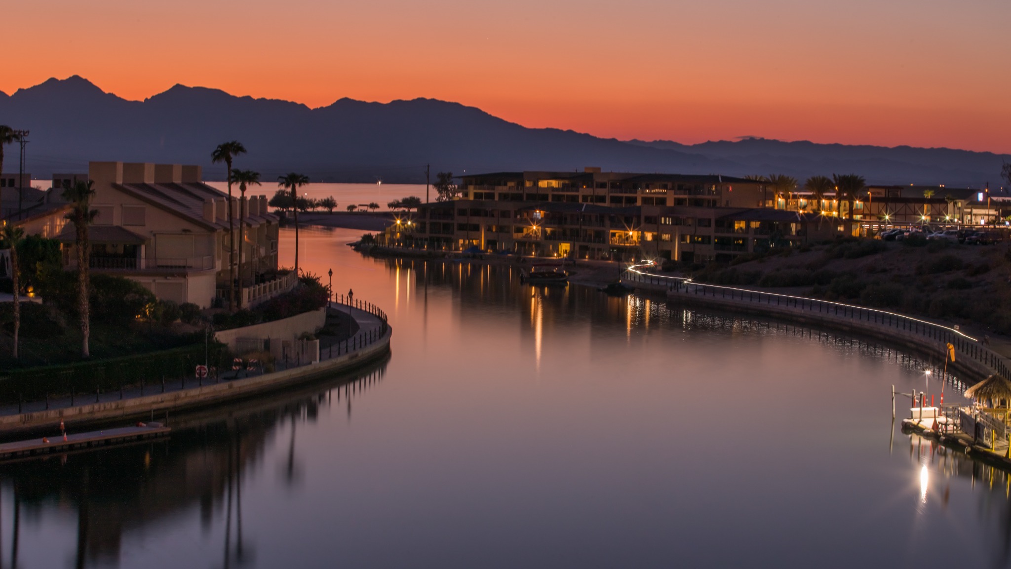 View of Lake Havasu City from London Bridge